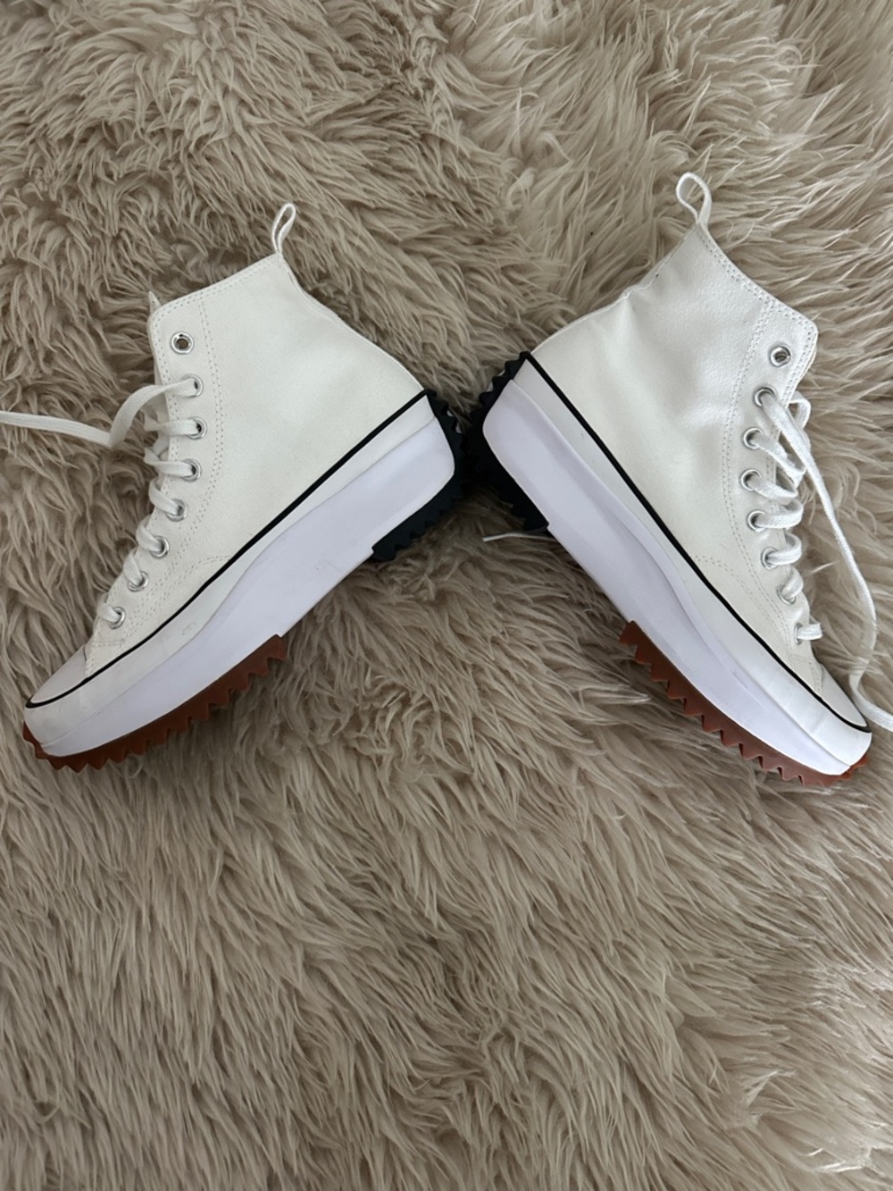 Converse White High-Top Chunky Platform Sneakers - Picture 2 of 5